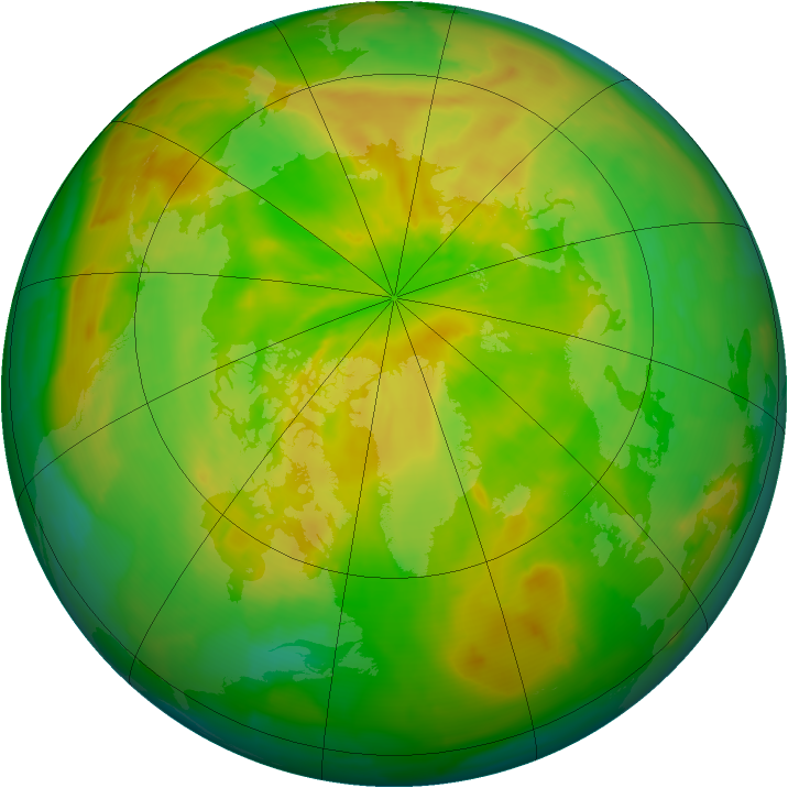 Arctic ozone map for 22 May 2012